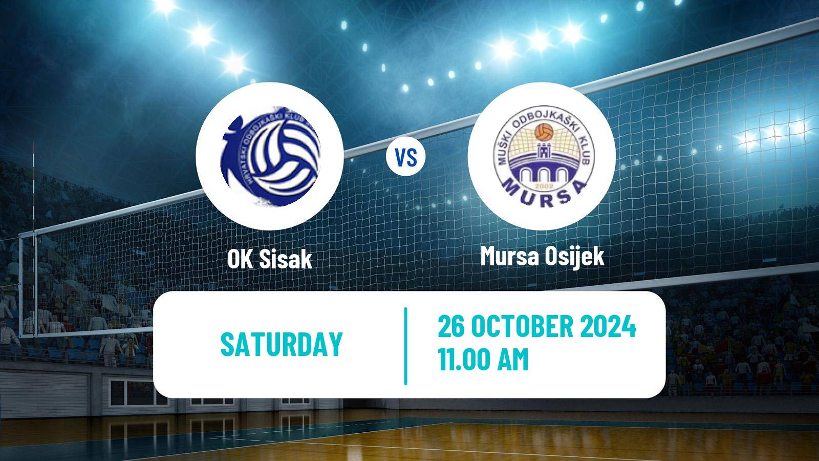 Volleyball Croatian Superliga Volleyball OK Sisak - Mursa Osijek