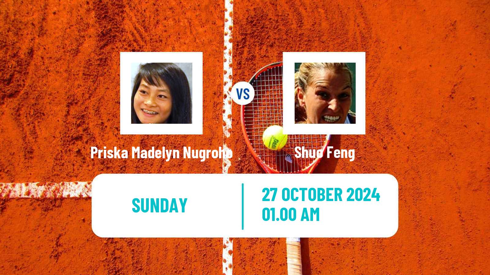 Tennis WTA Jiujiang Priska Madelyn Nugroho - Shuo Feng