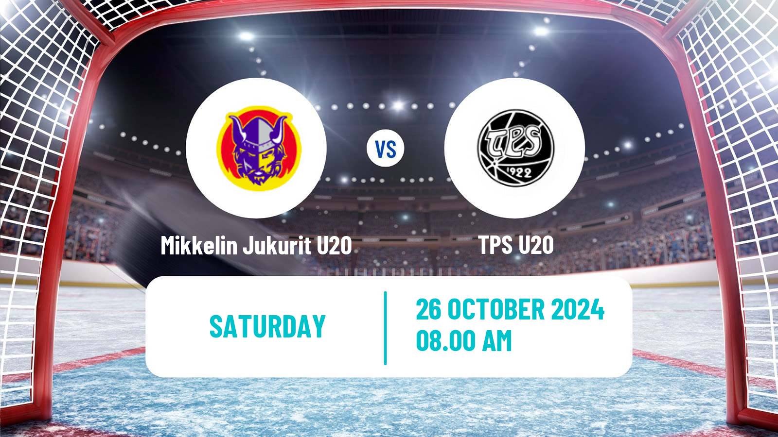 Hockey Finnish SM-sarja U20 Mikkelin Jukurit U20 - TPS U20