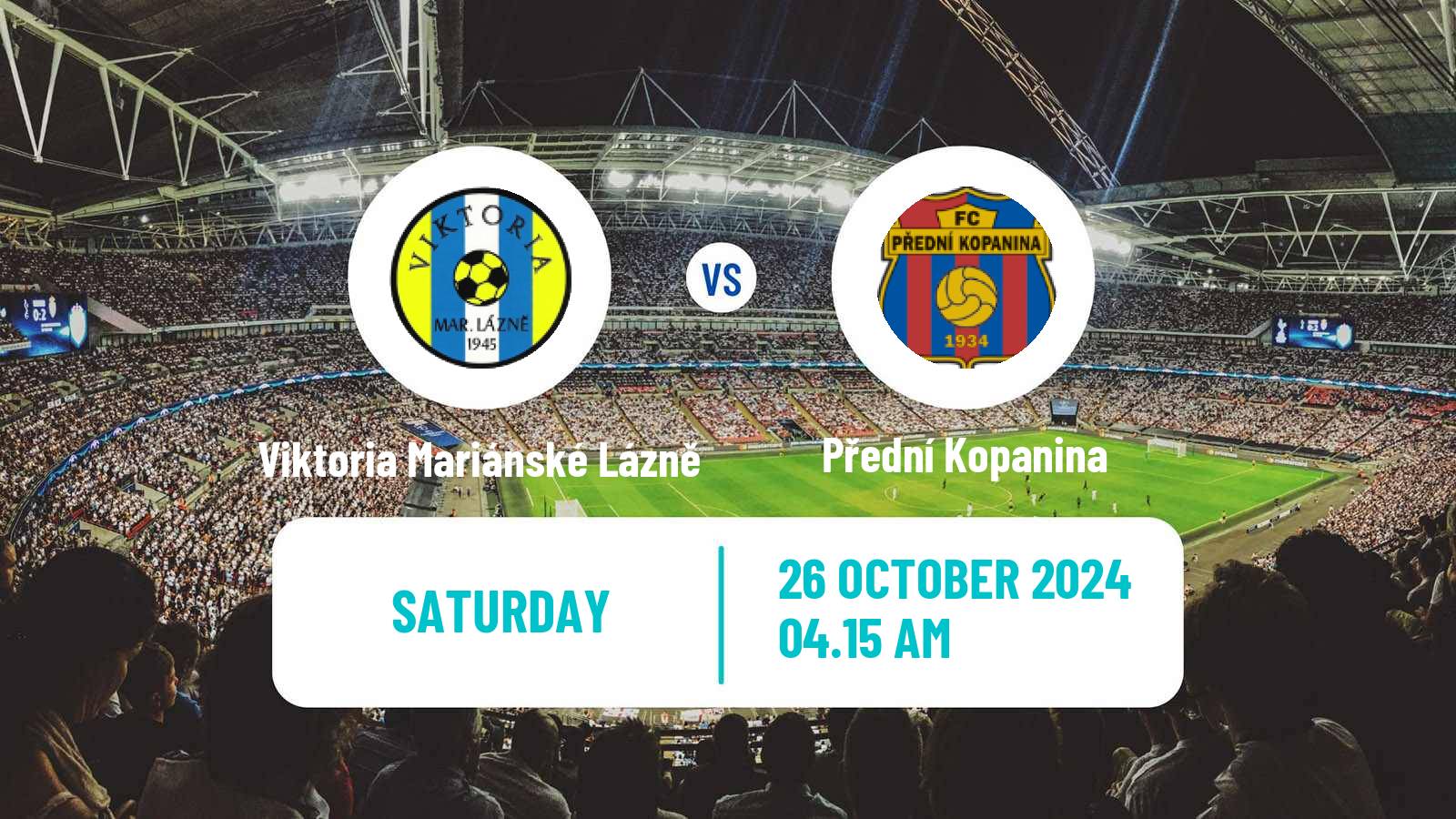 Soccer Czech Division B Viktoria Mariánské Lázně - Přední Kopanina