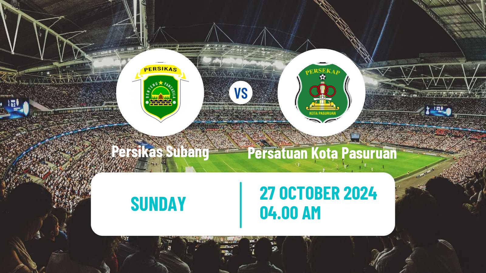 Soccer Indonesian Liga 2 Persikas Subang - Persatuan Kota Pasuruan