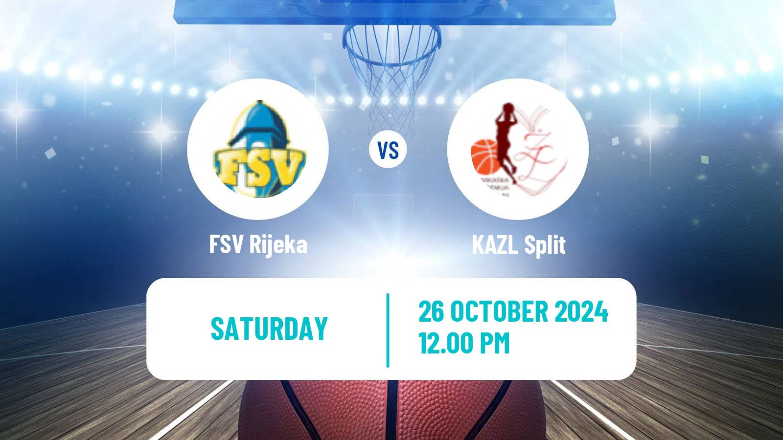 Basketball Croatian Premijer Liga Basketball Women FSV Rijeka - KAZL Split