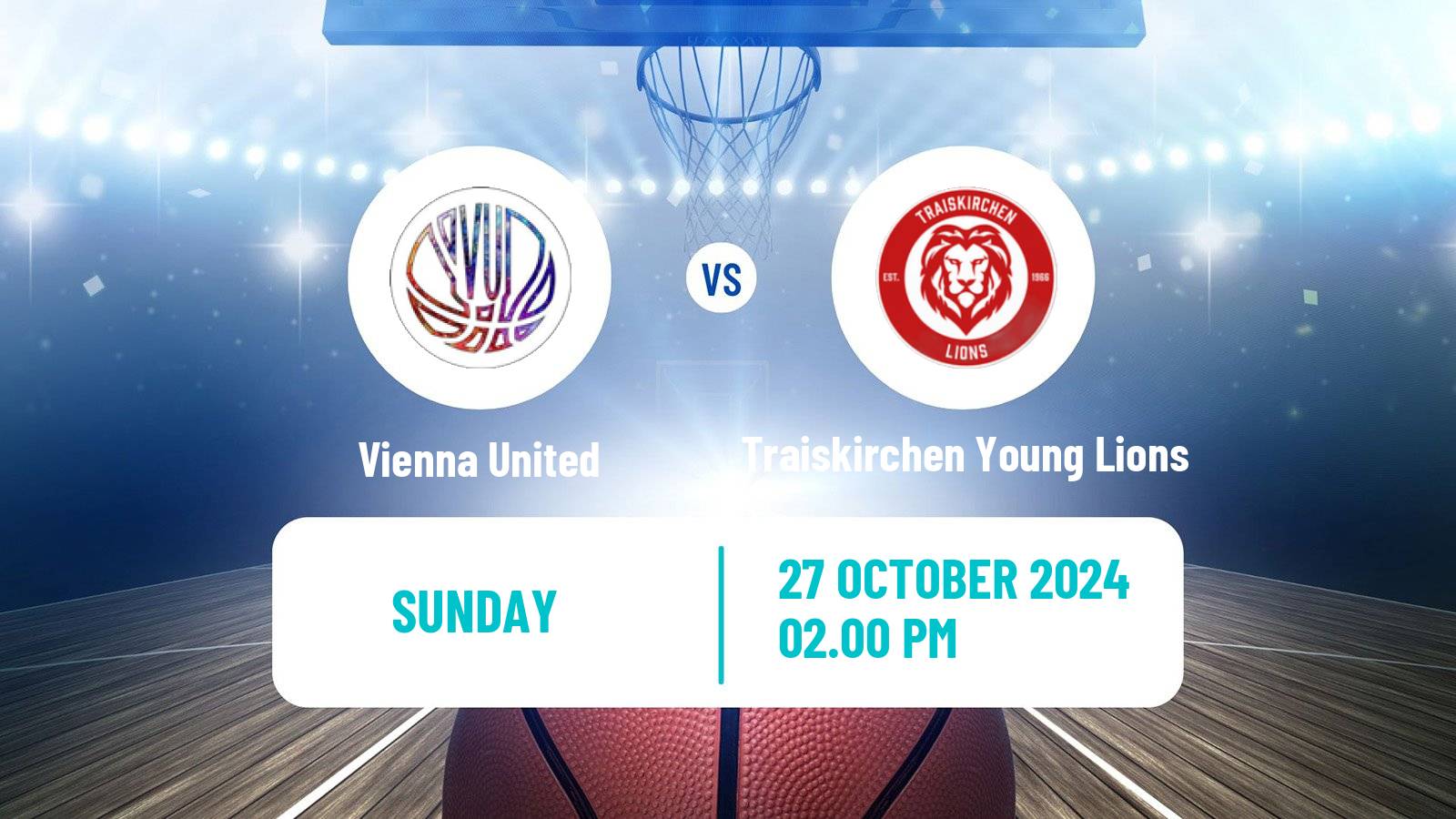 Basketball Austrian Zweite Liga Basketball Vienna United - Traiskirchen Young Lions