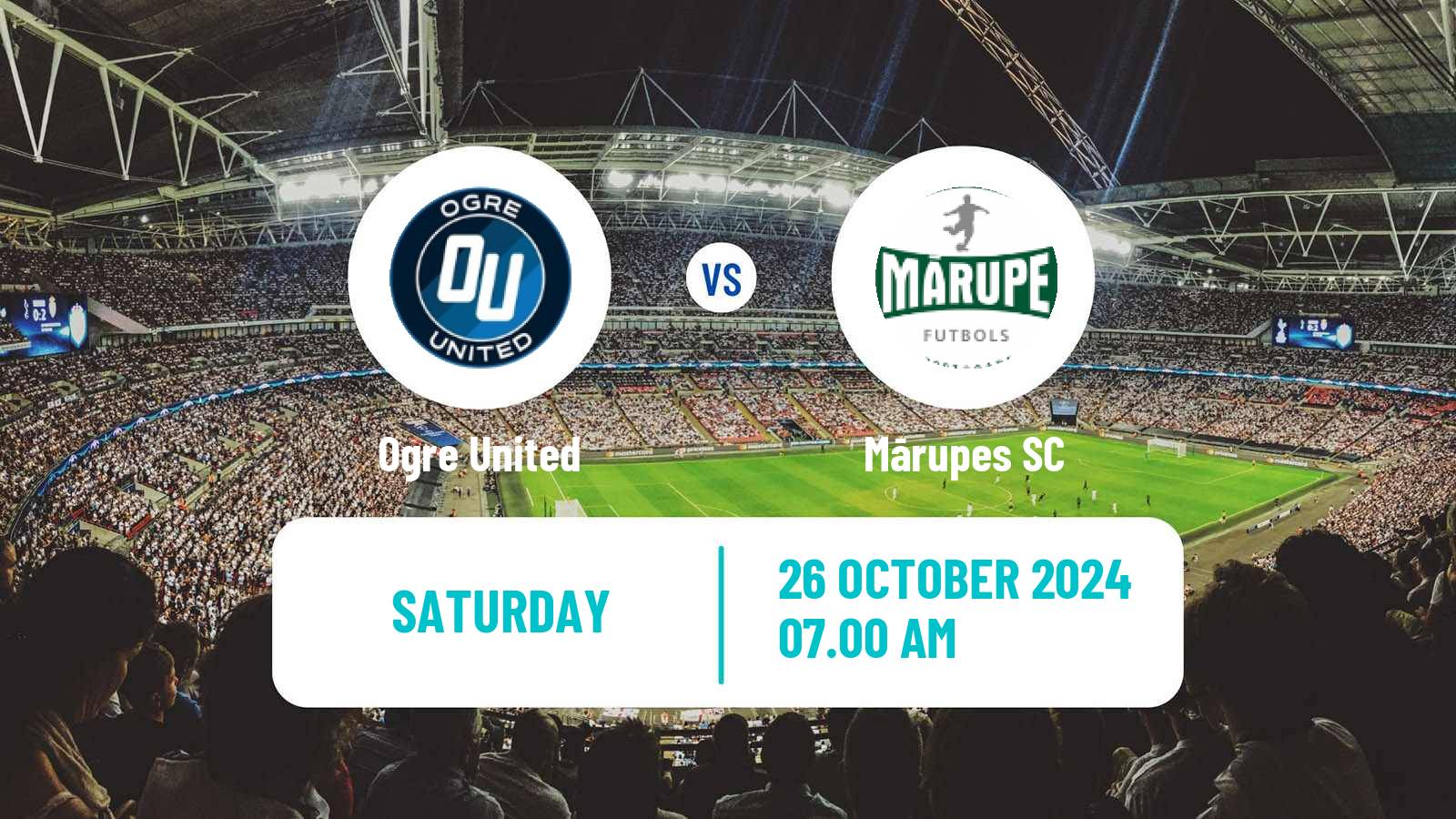 Soccer Latvian 1 Liga Ogre United - Mārupe