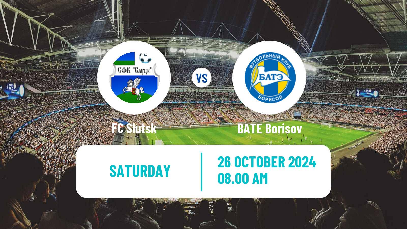 Soccer Belarusian Vysshaya Liga Slutsk - BATE Borisov