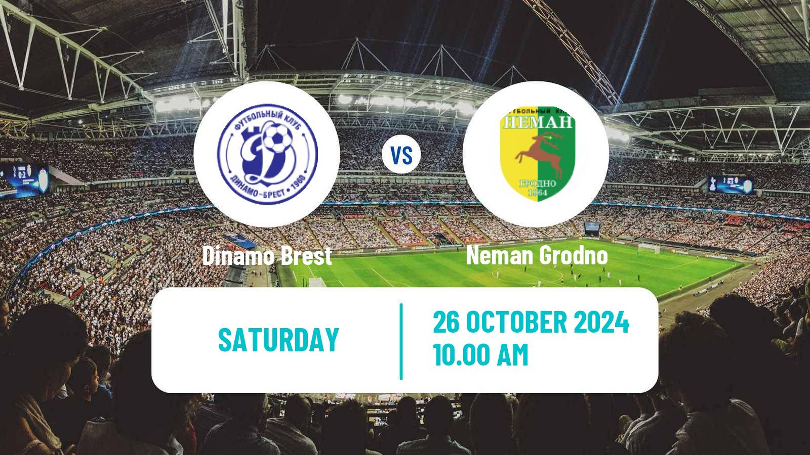 Soccer Belarusian Vysshaya Liga Dinamo Brest - Neman Grodno