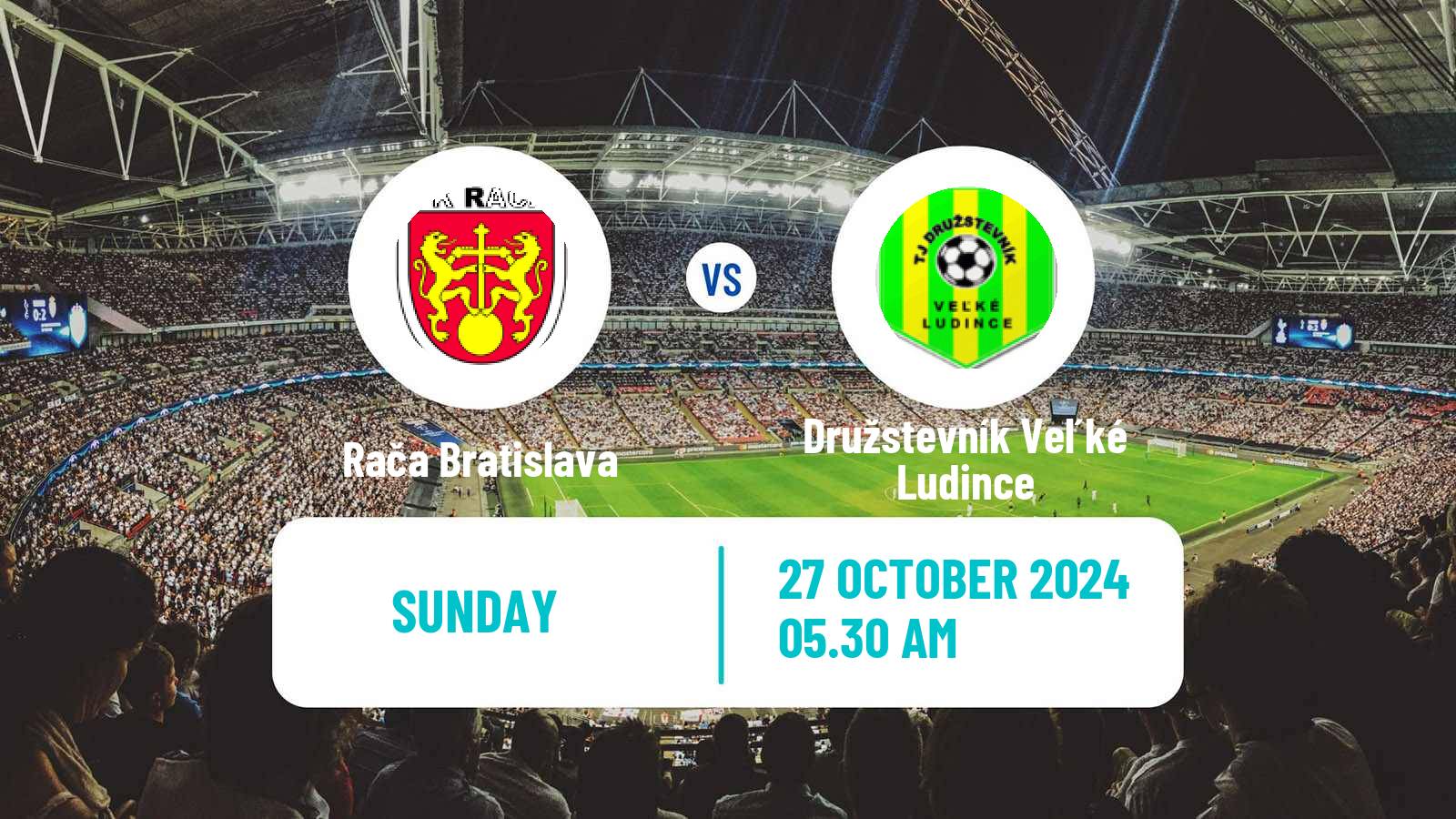 Soccer Slovak 3 Liga West Rača Bratislava - Družstevník Veľké Ludince