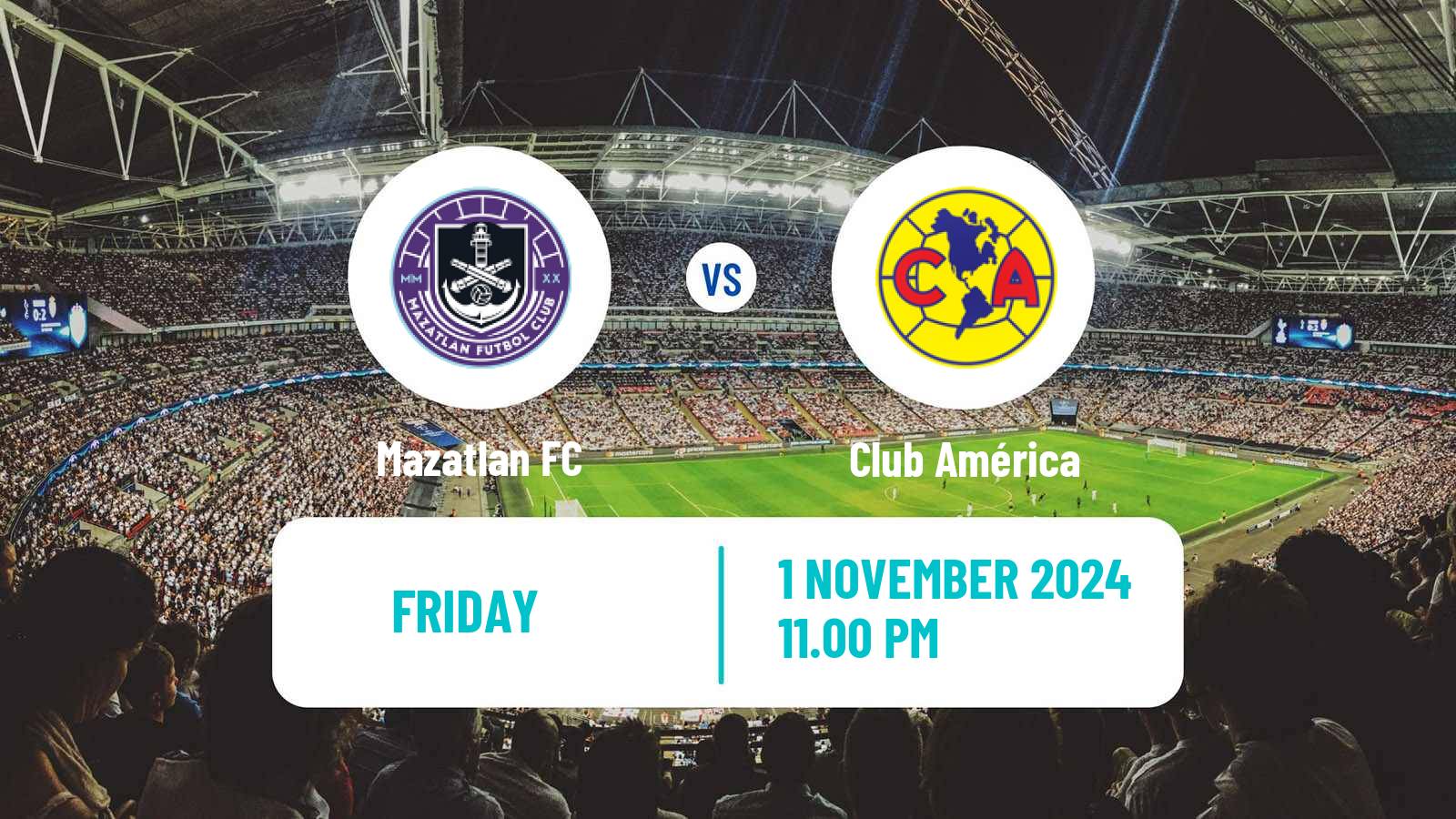 Soccer Mexican Liga MX Mazatlan - Club América