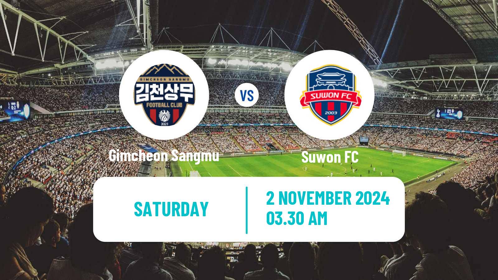 Soccer South Korean K-League 1 Gimcheon Sangmu - Suwon