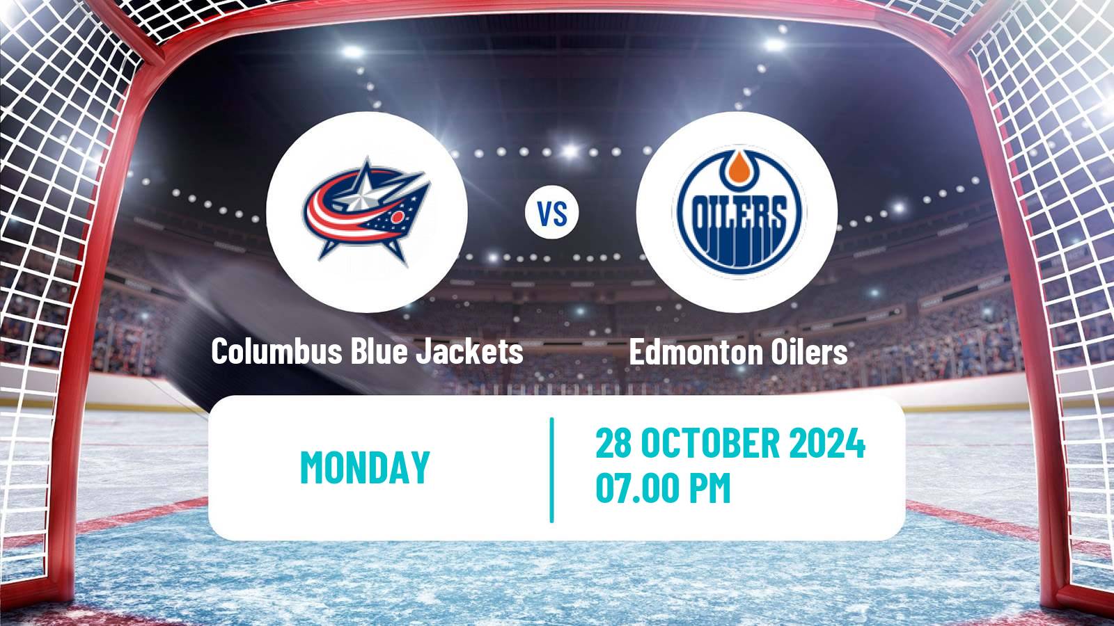 Hockey NHL Columbus Blue Jackets - Edmonton Oilers