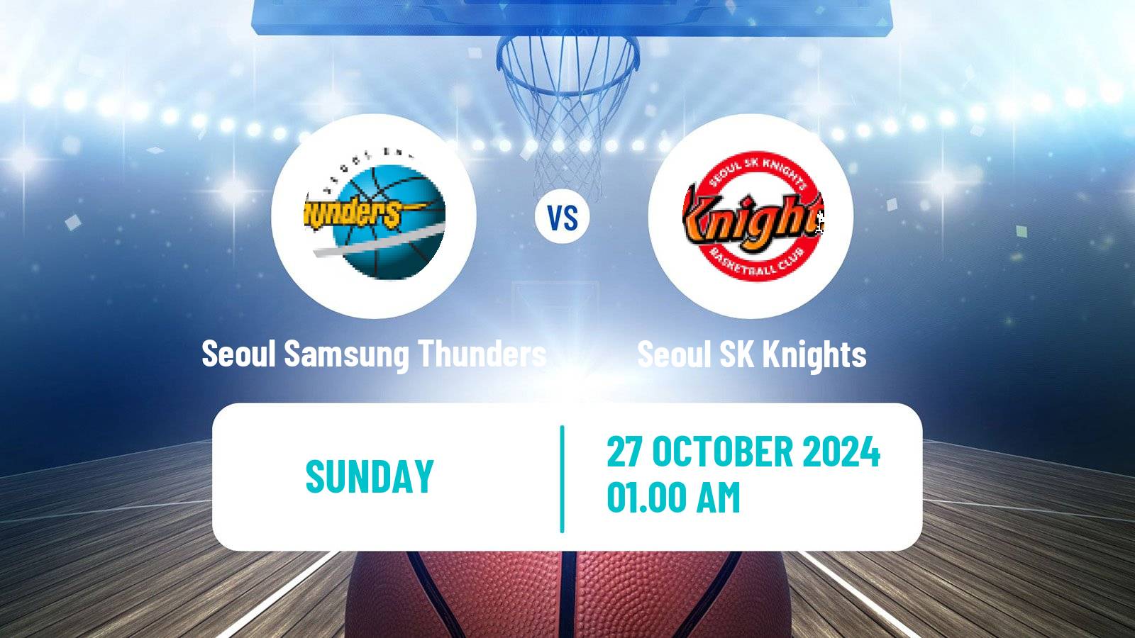 Basketball KBL Seoul Samsung Thunders - Seoul SK Knights