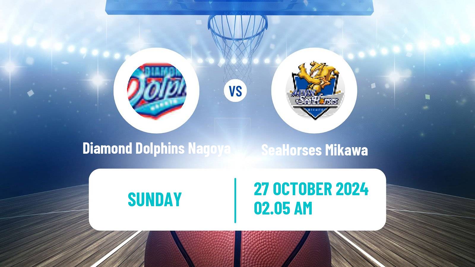 Basketball BJ League Diamond Dolphins Nagoya - SeaHorses Mikawa