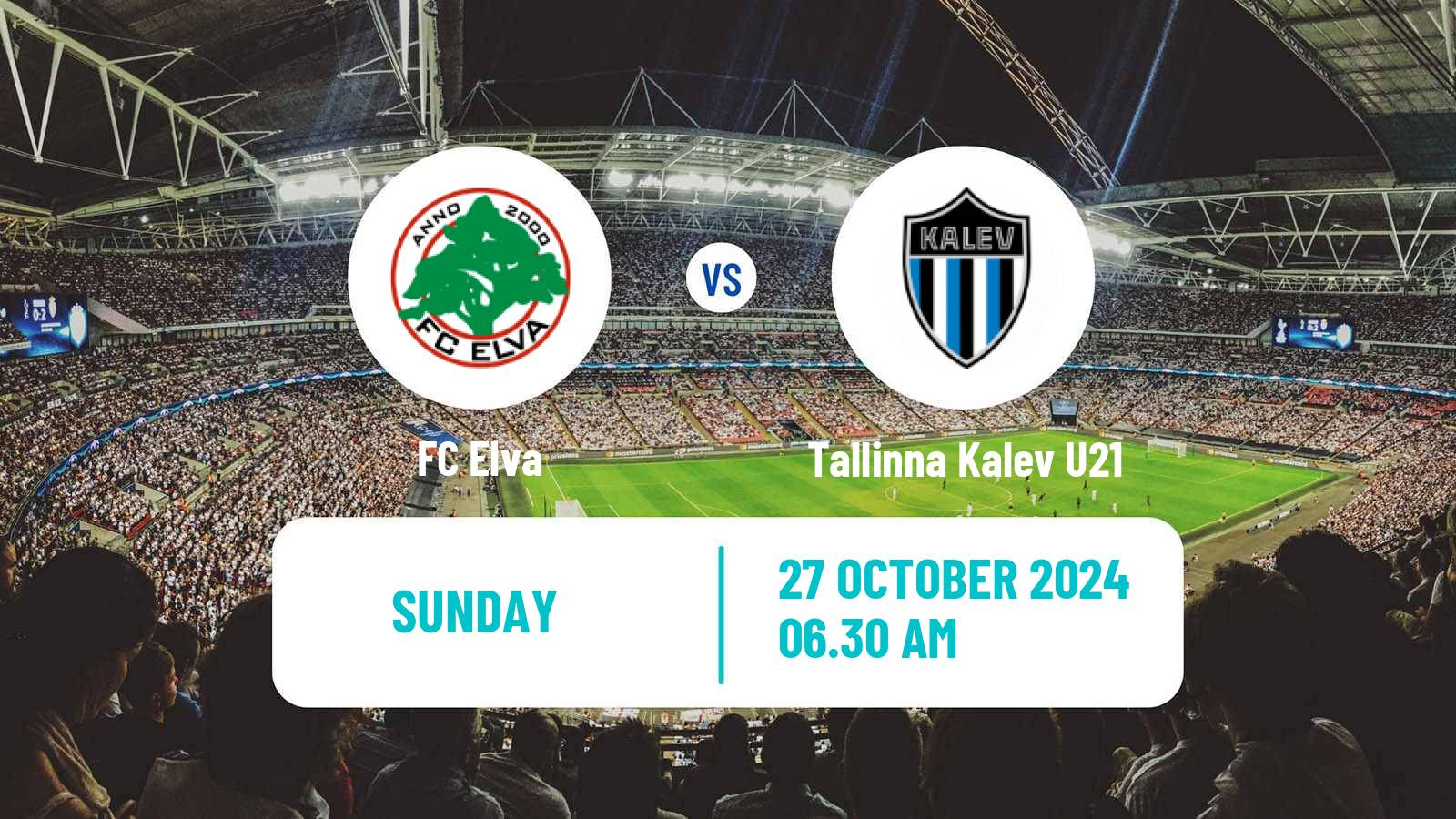 Soccer Estonian Esiliiga Elva - Tallinna Kalev U21