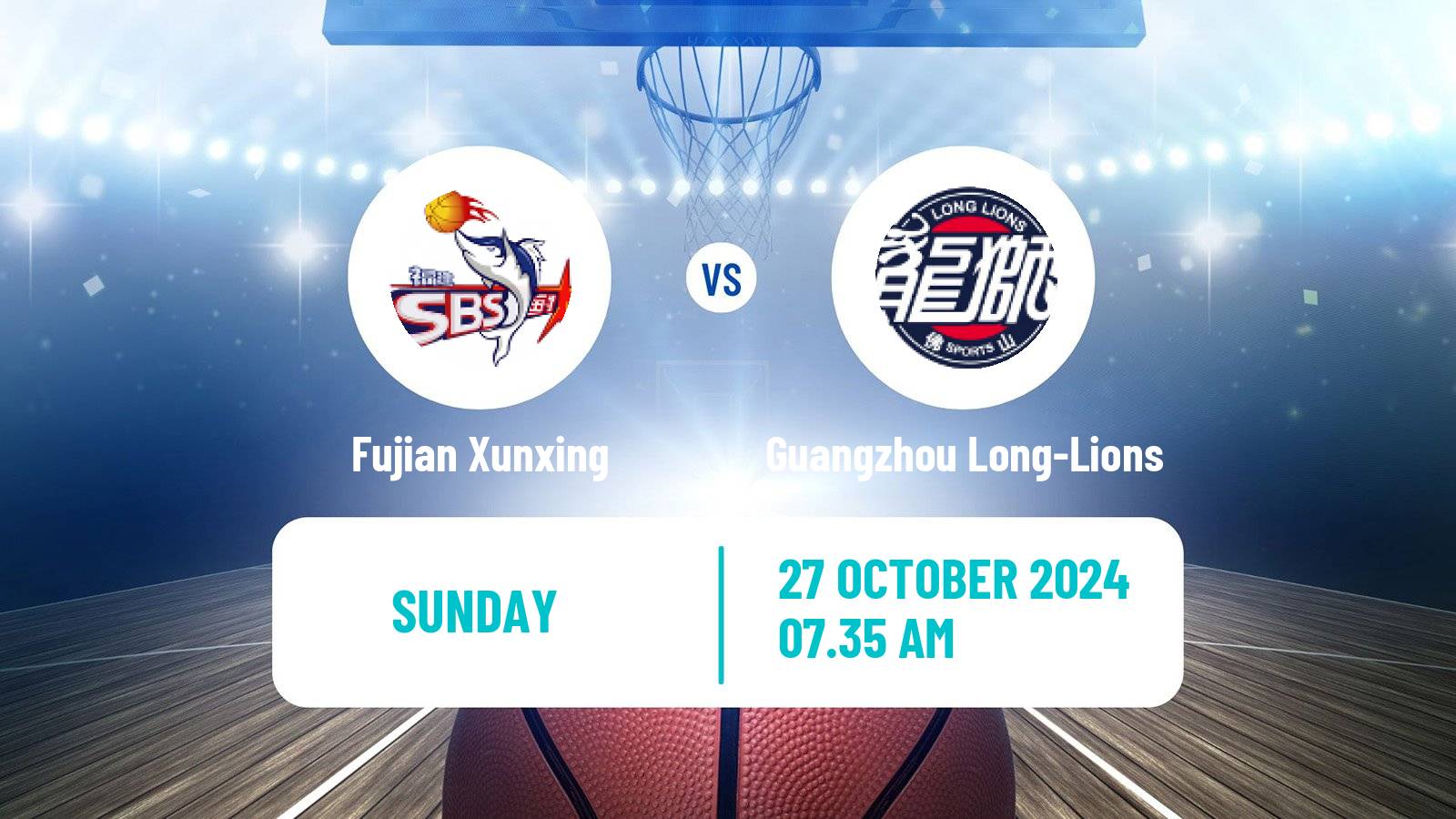 Basketball CBA Fujian Xunxing - Guangzhou Long-Lions