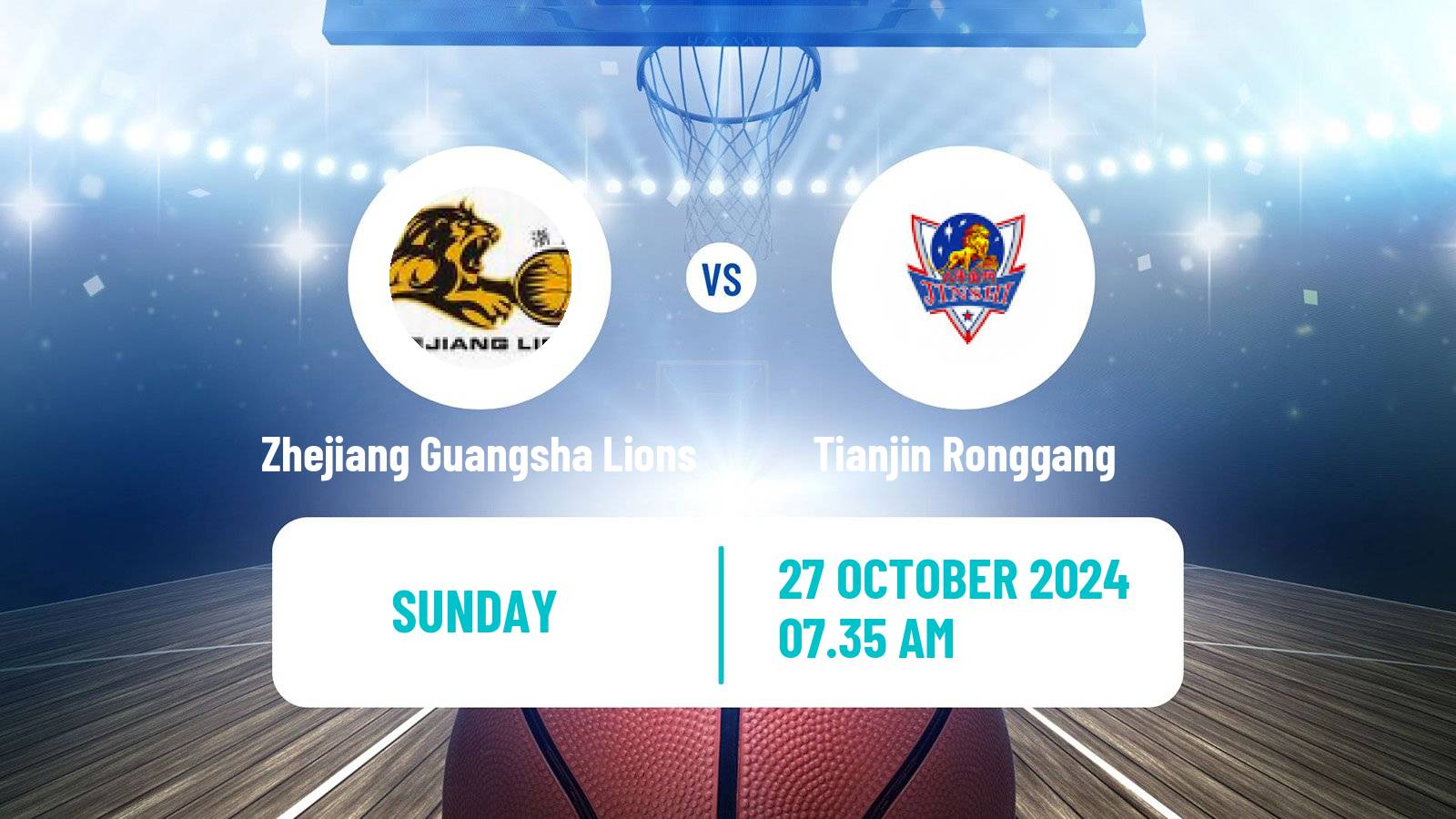 Basketball CBA Zhejiang Guangsha Lions - Tianjin Ronggang