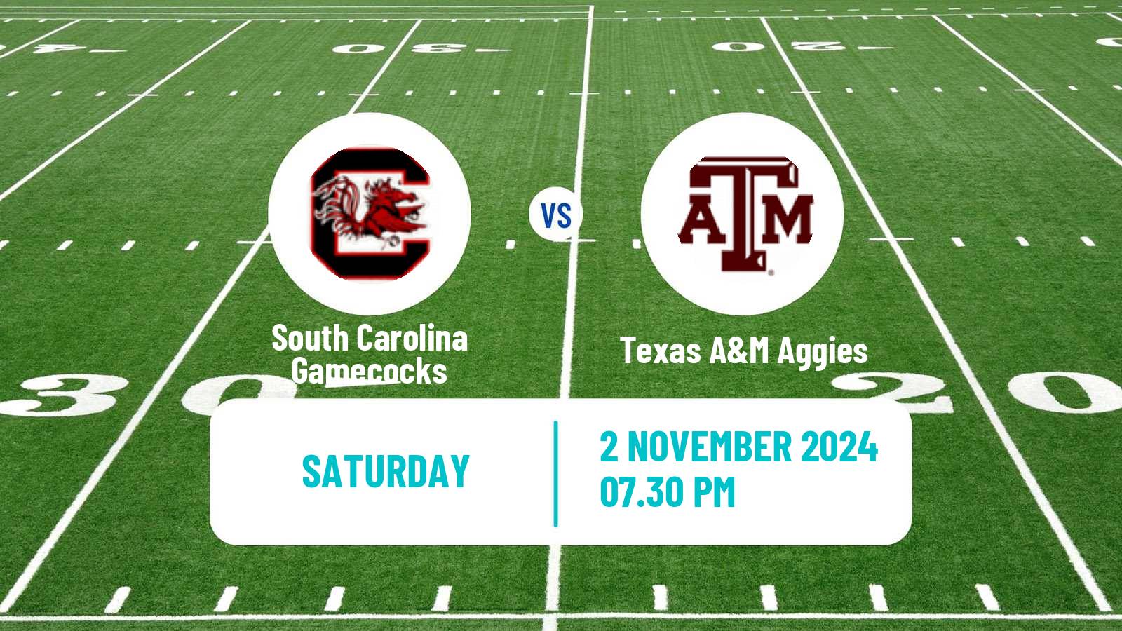 American football NCAA College Football South Carolina Gamecocks - Texas A&M Aggies