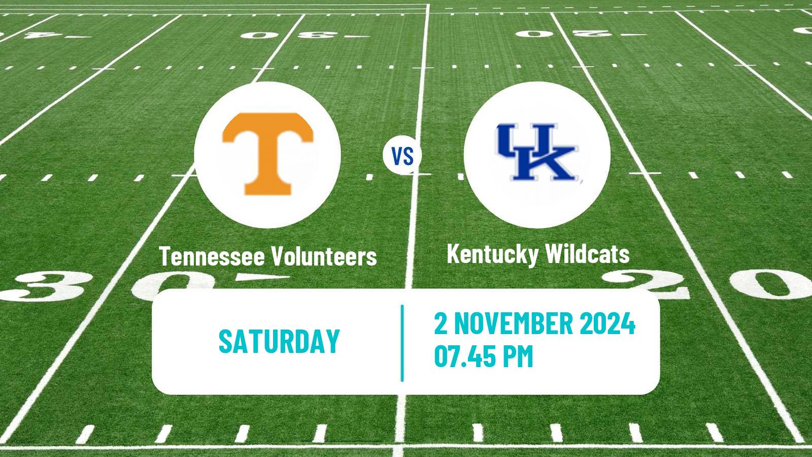 American football NCAA College Football Tennessee Volunteers - Kentucky Wildcats