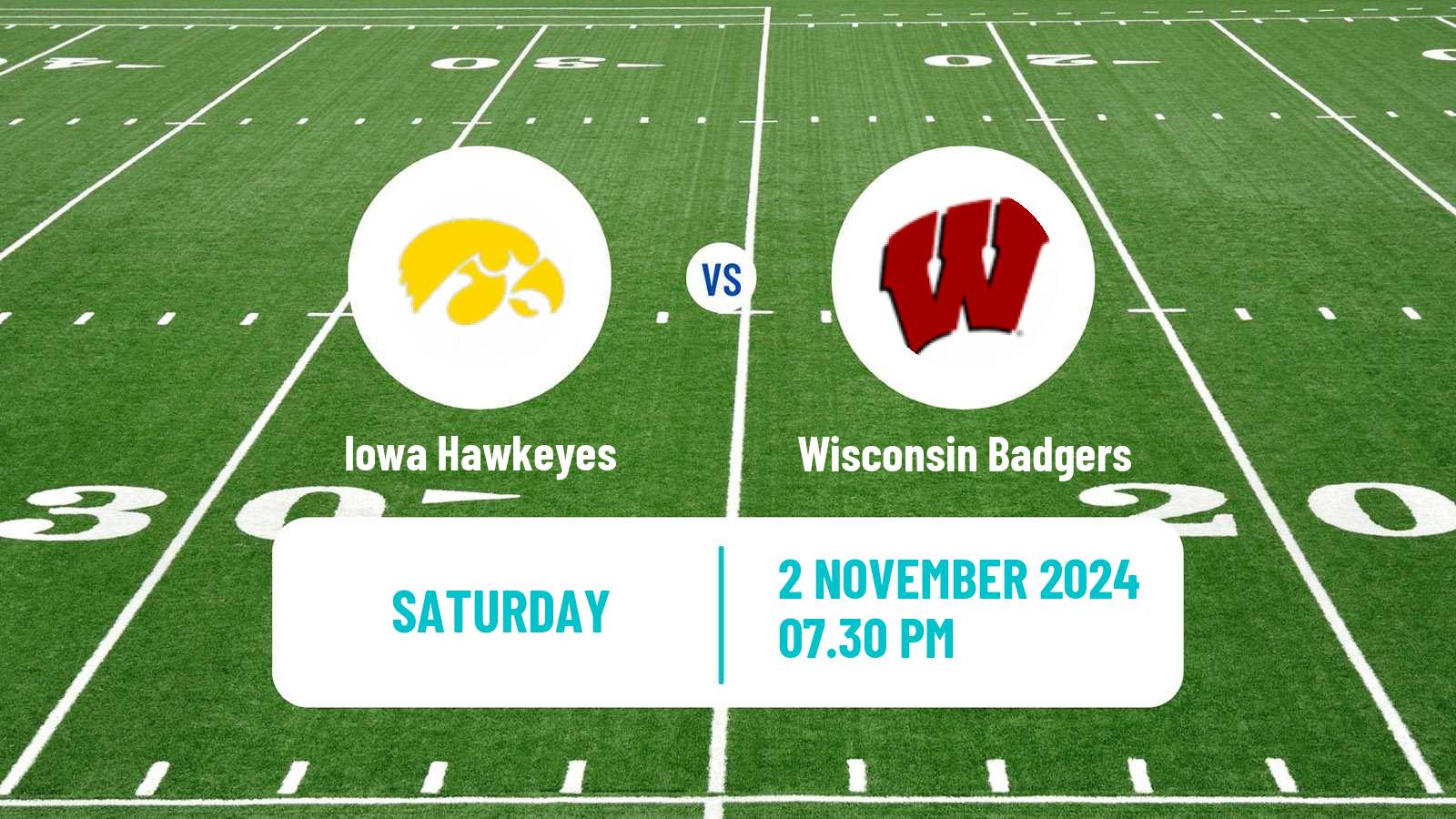 American football NCAA College Football Iowa Hawkeyes - Wisconsin Badgers