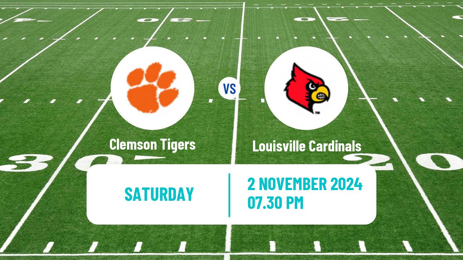 American football NCAA College Football Clemson Tigers - Louisville Cardinals