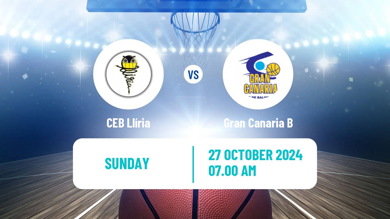 Basketball Spanish LEB Plata Llíria - Gran Canaria B