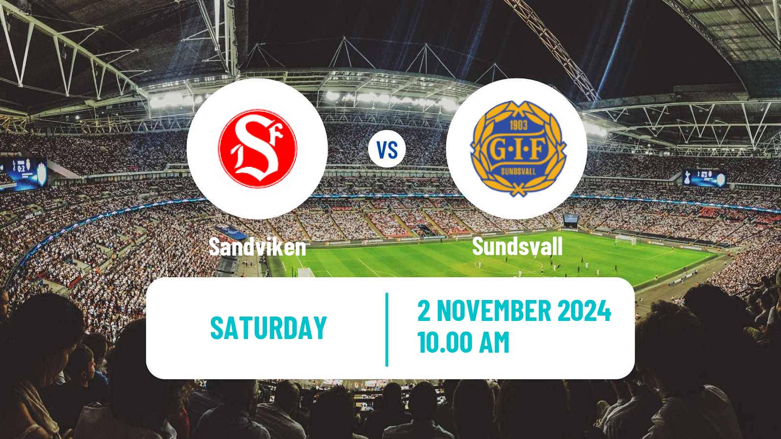 Soccer Swedish Superettan Sandviken - Sundsvall