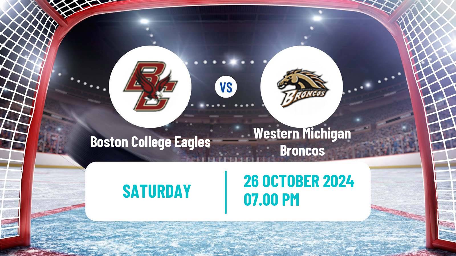 Hockey NCAA Hockey Boston College Eagles - Western Michigan Broncos