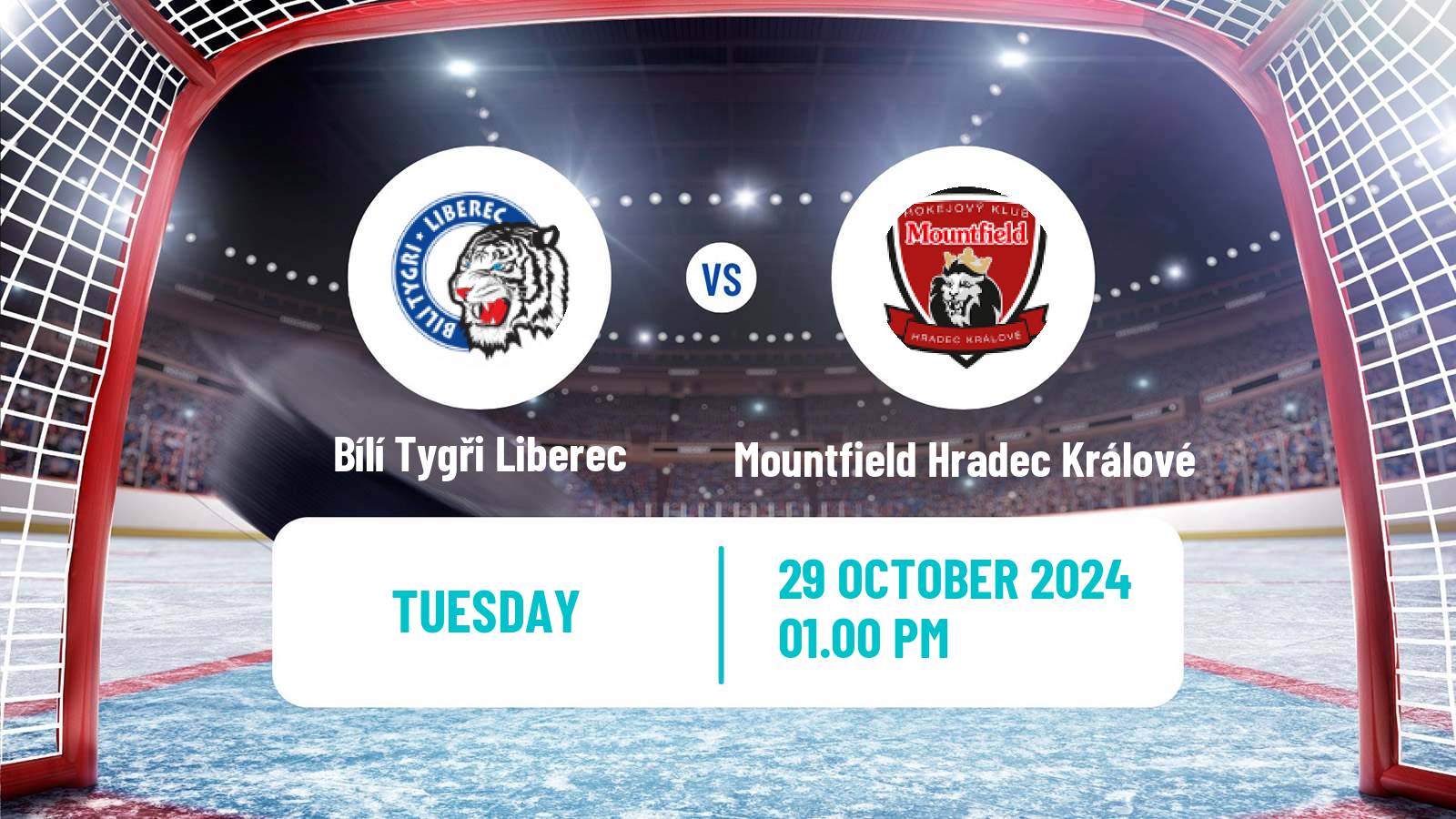 Hockey Czech Extraliga Bílí Tygři Liberec - Mountfield Hradec Králové