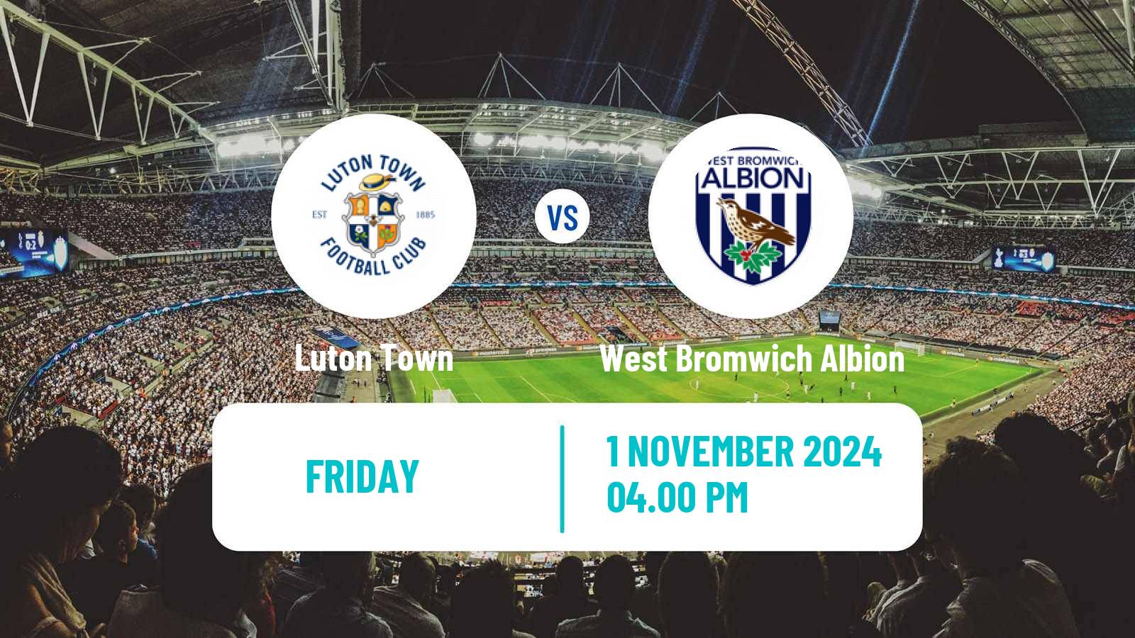 Soccer English League Championship Luton Town - West Bromwich Albion