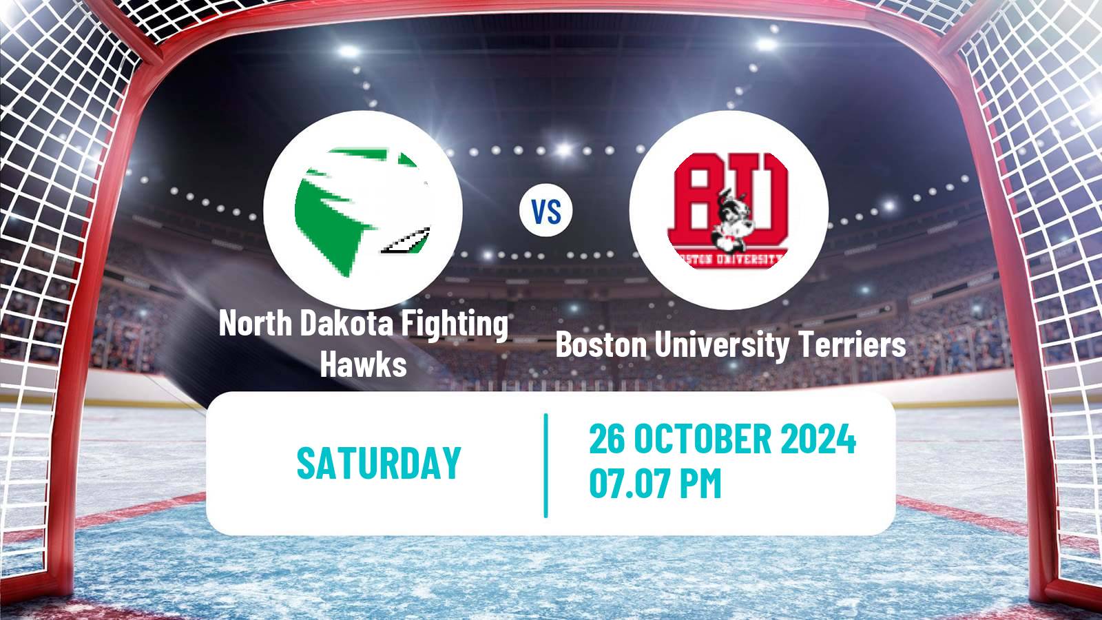 Hockey NCAA Hockey North Dakota Fighting Hawks - Boston University Terriers