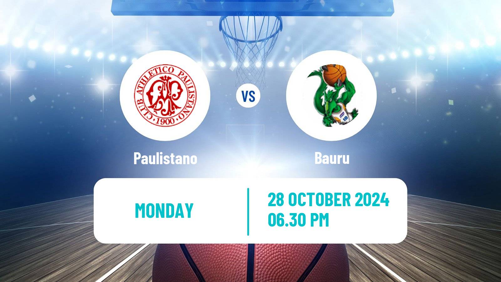 Basketball Brazilian NBB Paulistano - Bauru