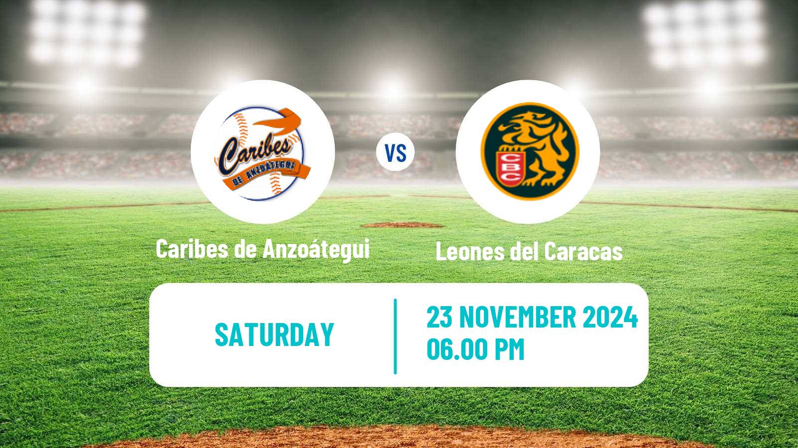 Baseball Venezuelan LVBP Caribes de Anzoátegui - Leones del Caracas