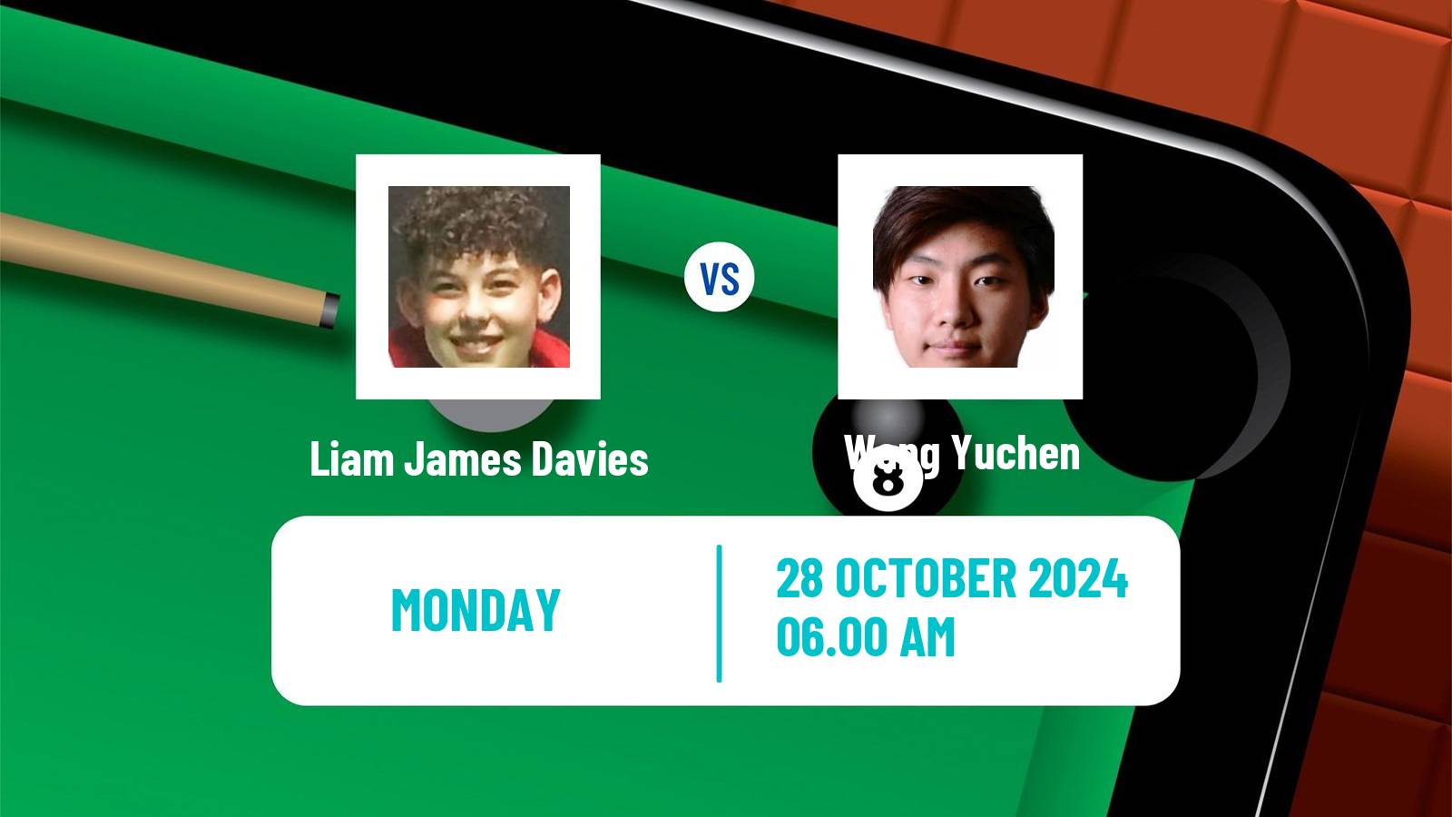 Snooker Scottish Open Liam James Davies - Wang Yuchen