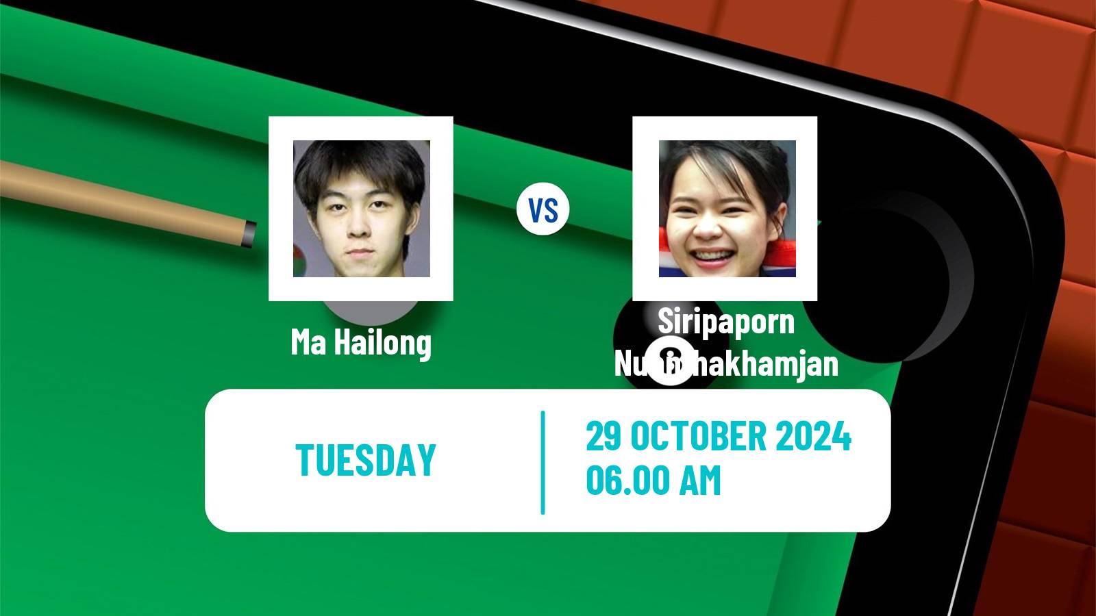 Snooker Scottish Open Ma Hailong - Siripaporn Nuanthakhamjan