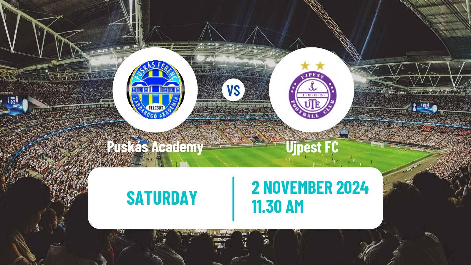 Soccer Hungarian NB I Puskás Academy - Ujpest