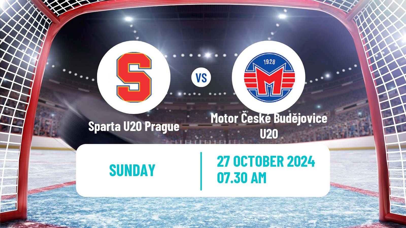 Hockey Czech ELJ Sparta U20 Prague - Motor České Budějovice U20