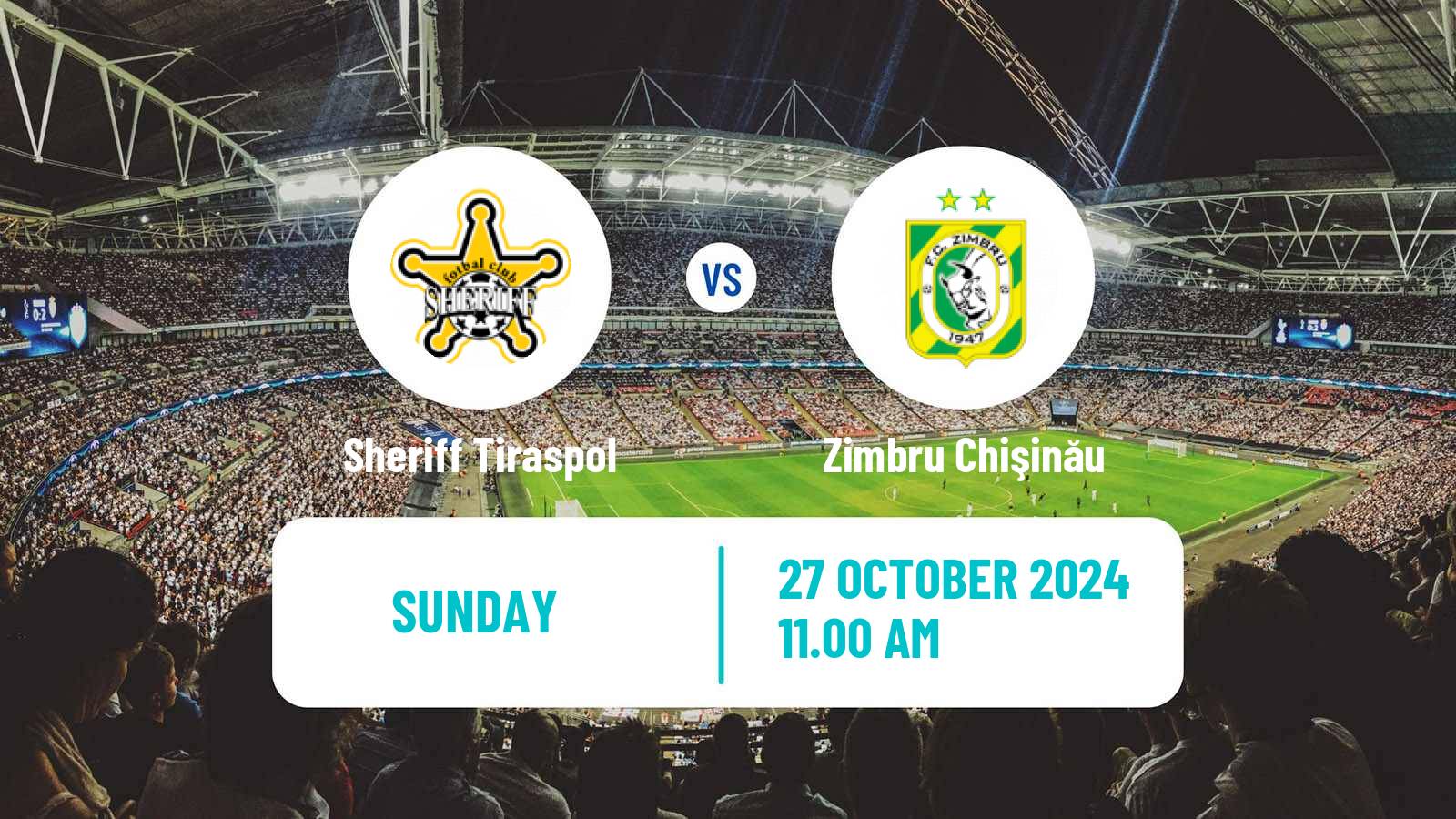 Soccer Moldovan Super Liga Sheriff Tiraspol - Zimbru Chişinău