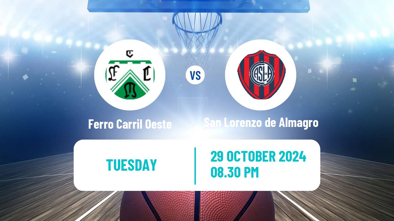 Basketball Argentinian LNB Ferro Carril Oeste - San Lorenzo de Almagro