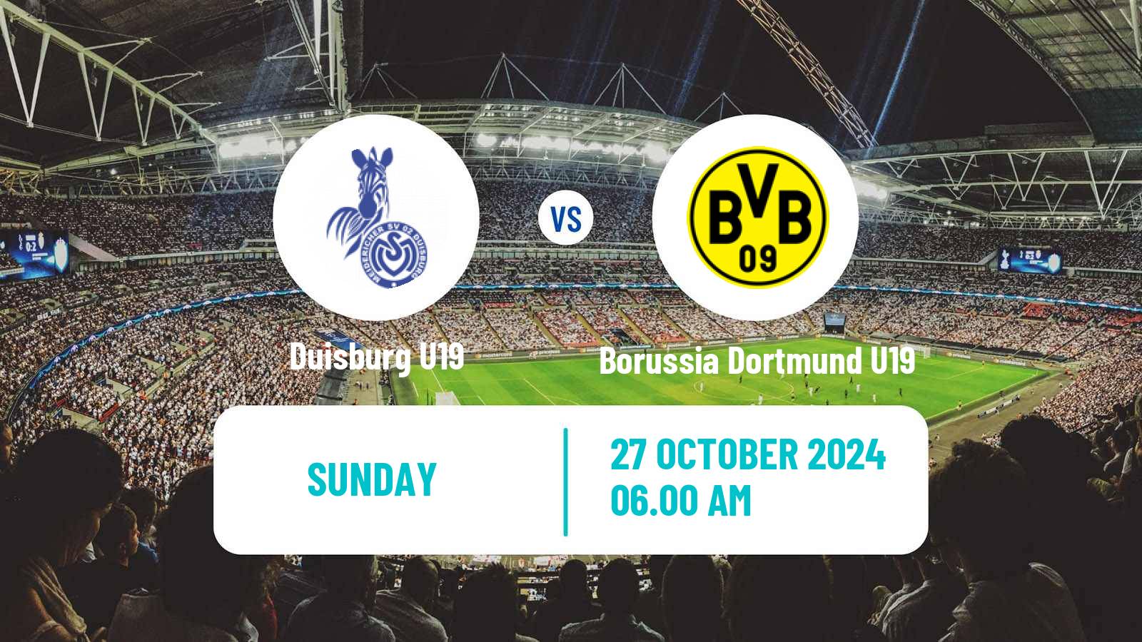 Soccer German DFB Youth League Duisburg U19 - Borussia Dortmund U19