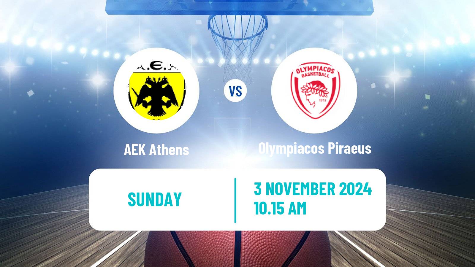 Basketball Greek Basket League A1 AEK Athens - Olympiacos Piraeus