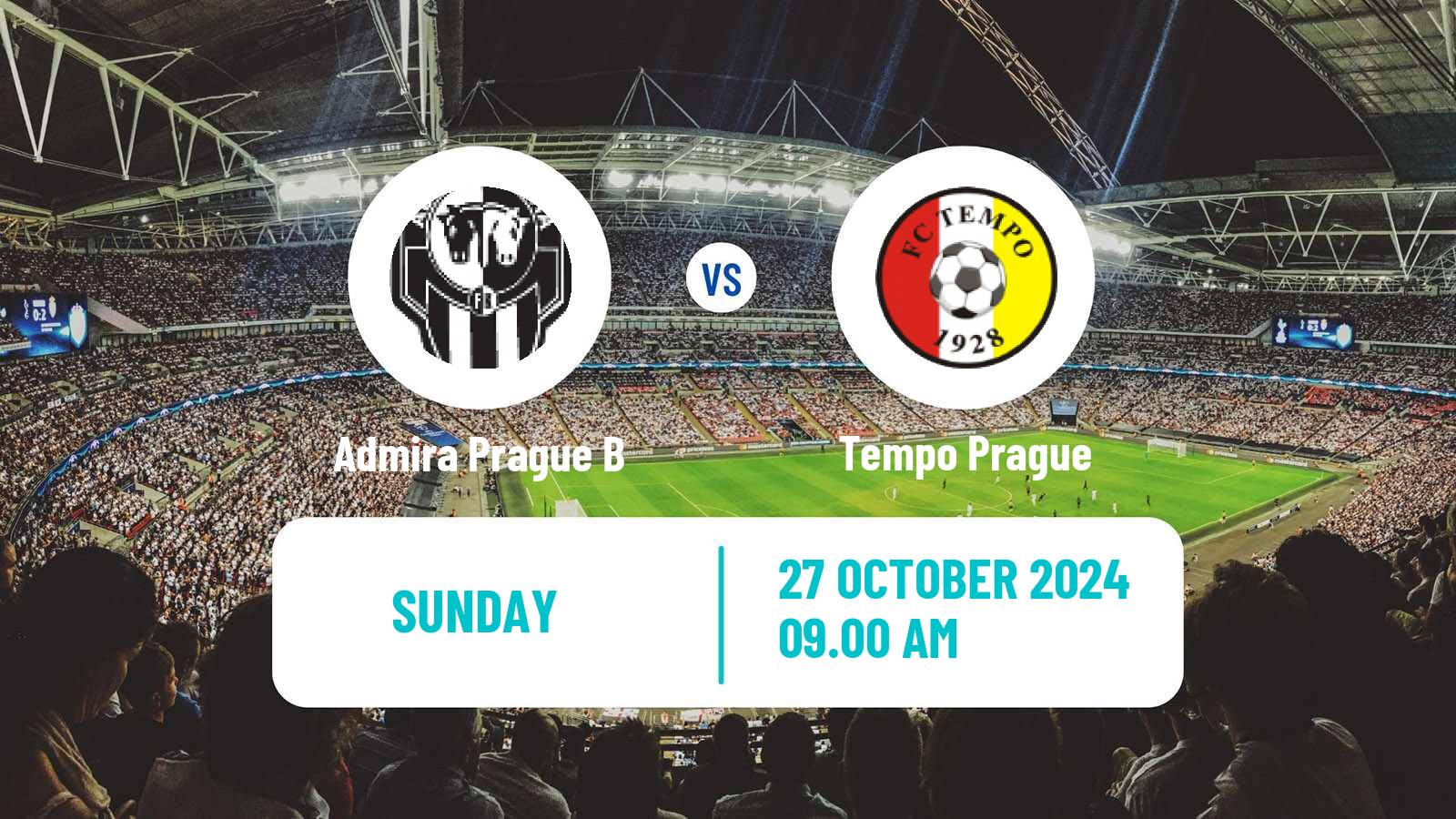 Soccer Czech Division B Admira Prague B - Tempo Prague