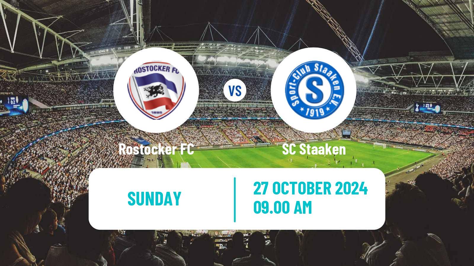 Soccer German Oberliga NOFV-Nord Rostocker FC - Staaken