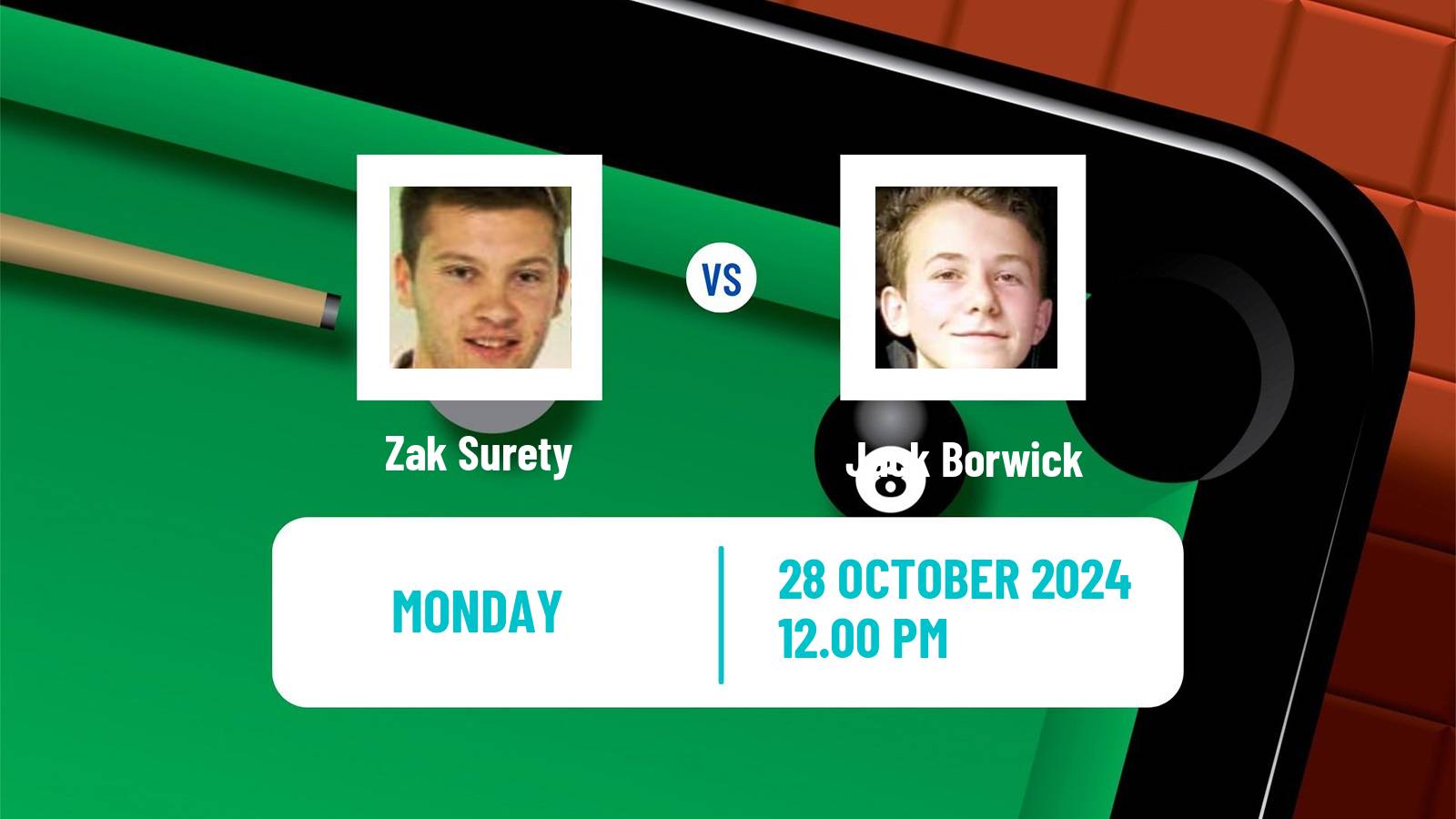 Snooker Scottish Open Zak Surety - Jack Borwick