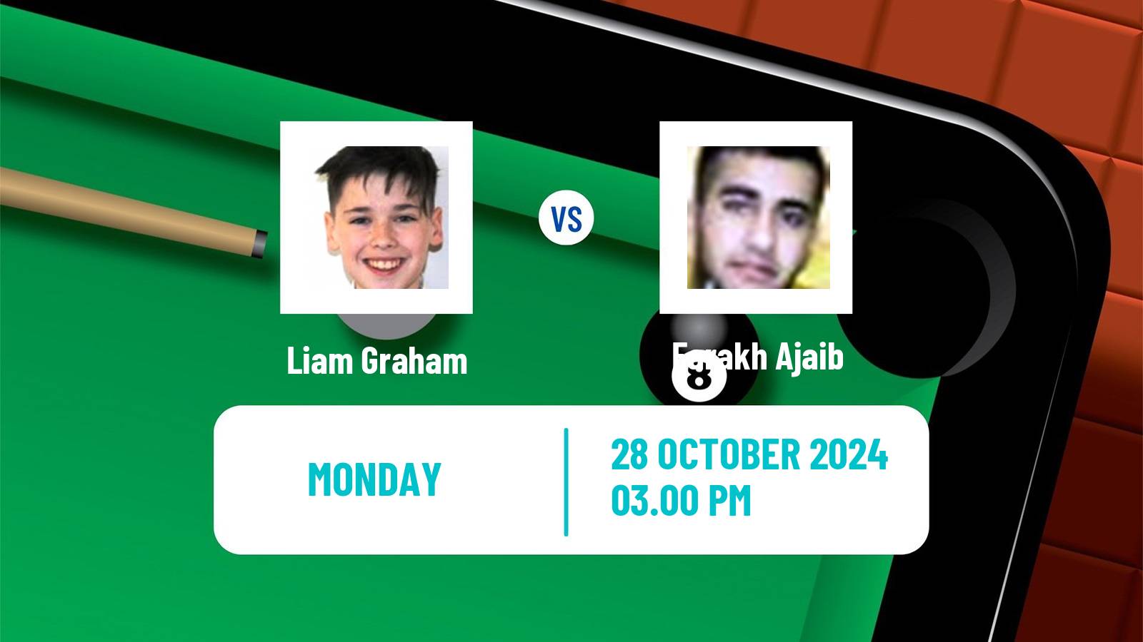 Snooker Scottish Open Liam Graham - Farakh Ajaib