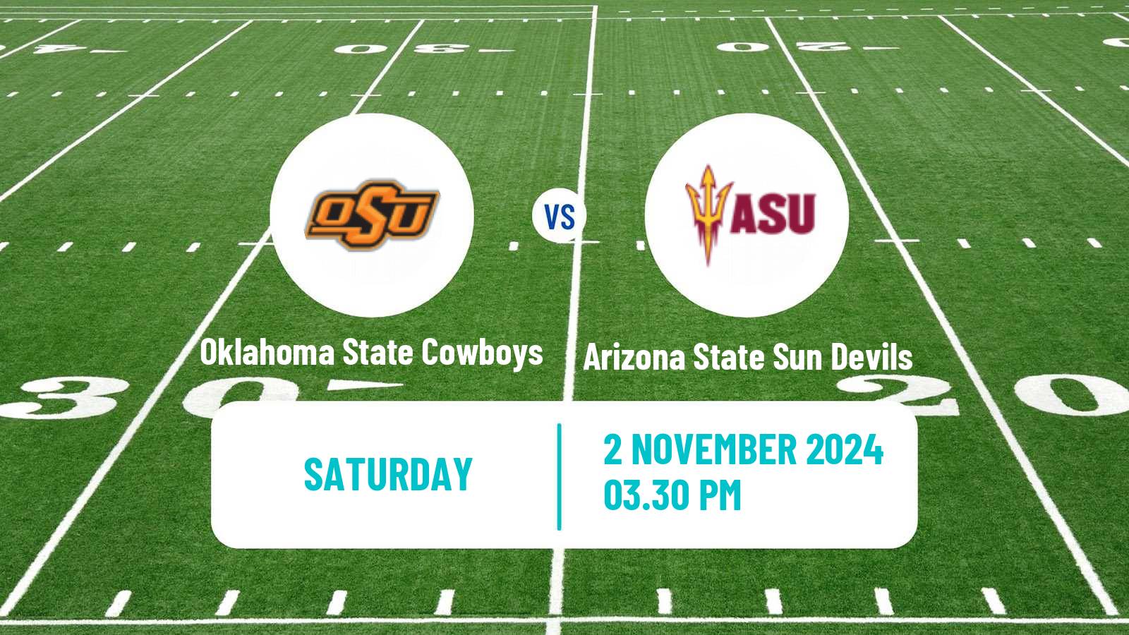 American football NCAA College Football Oklahoma State Cowboys - Arizona State Sun Devils