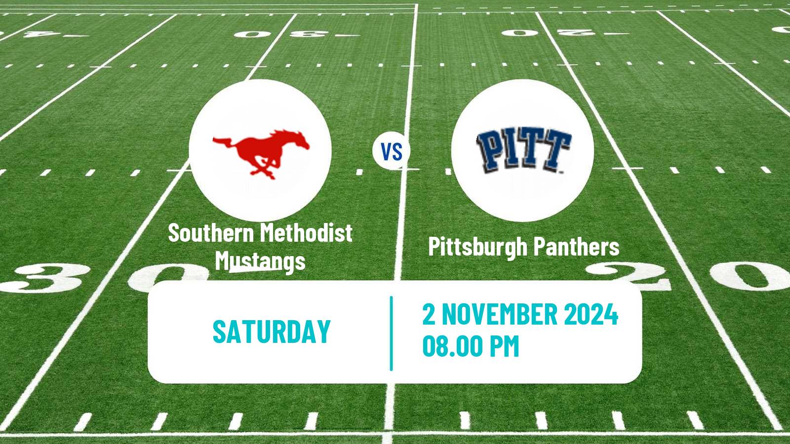 American football NCAA College Football Southern Methodist Mustangs - Pittsburgh Panthers