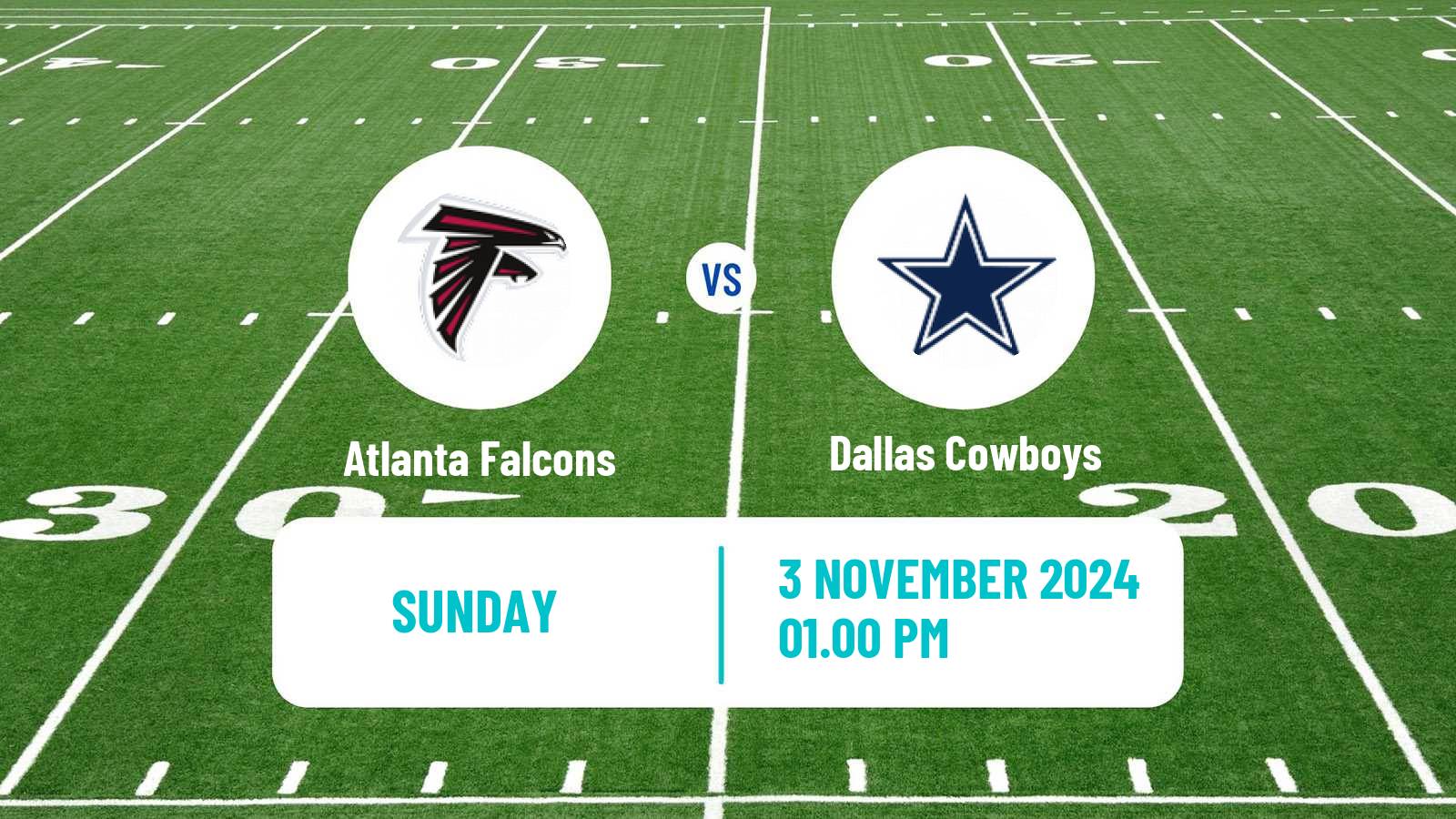 American football NFL Atlanta Falcons - Dallas Cowboys