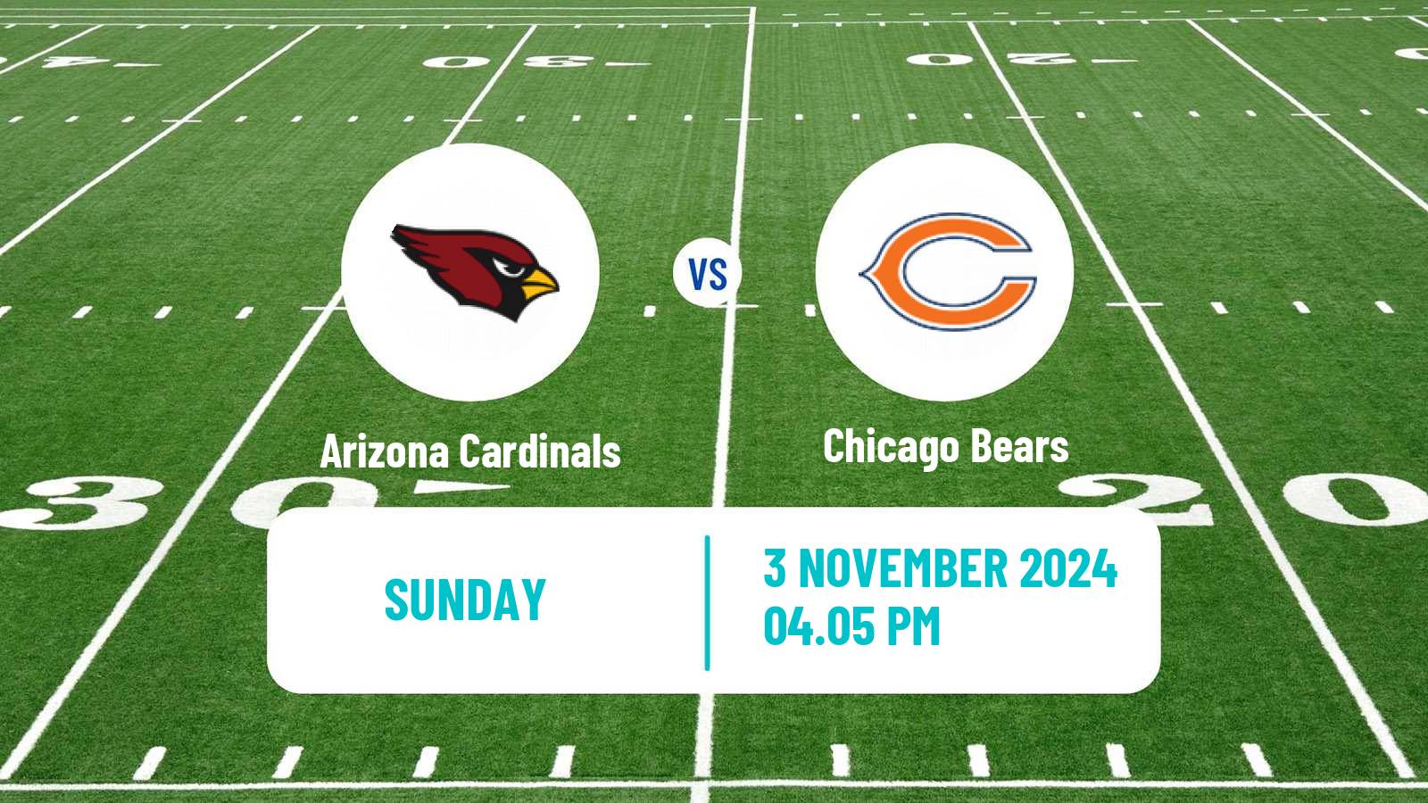 American football NFL Arizona Cardinals - Chicago Bears