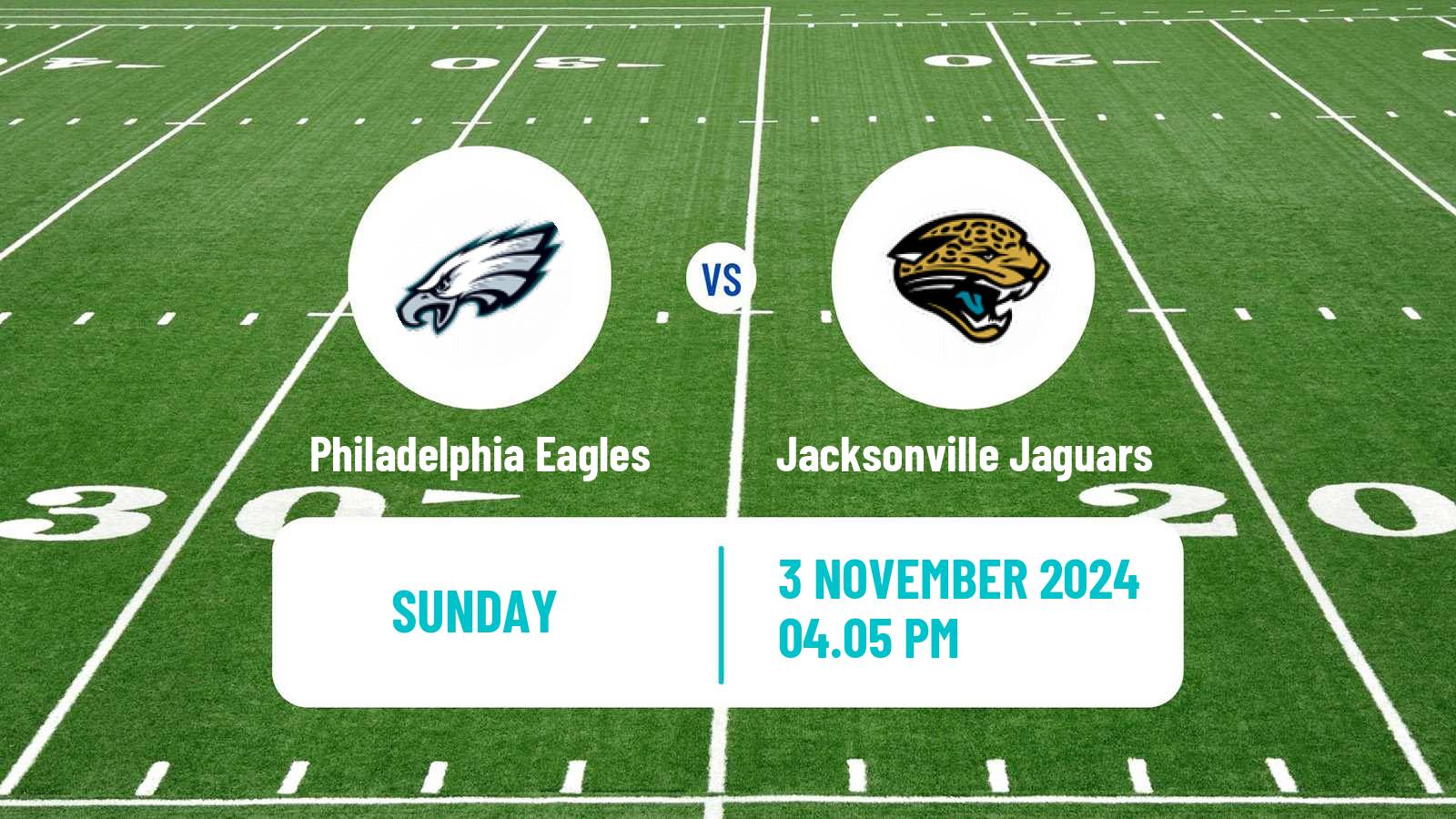 American football NFL Philadelphia Eagles - Jacksonville Jaguars