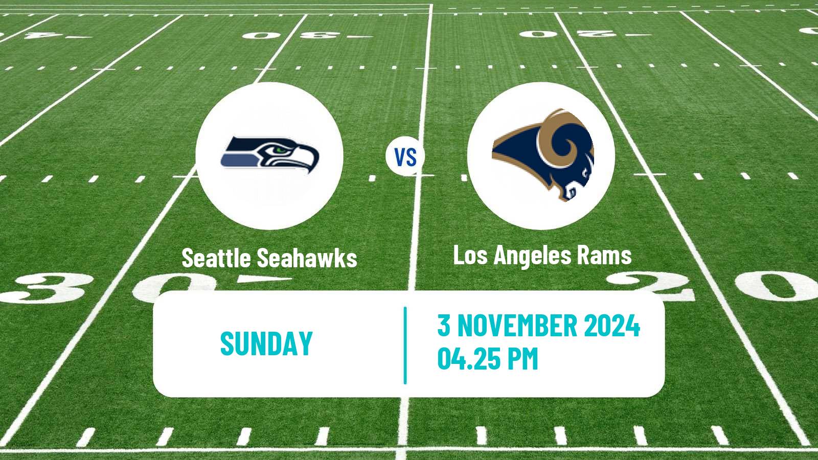 American football NFL Seattle Seahawks - Los Angeles Rams