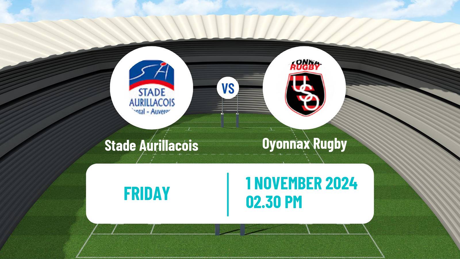 Rugby union French Pro D2 Stade Aurillacois - Oyonnax Rugby